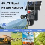 6MP 4G Solar PTZ Security Camera 360° Triple Lens Outdoor - Image 3