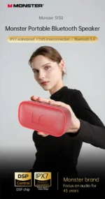 Monster D133 Portable Bluetooth Speaker, Hi-Fi Stereo Surround Wireless Speaker with Built-in Microphone and Audio Player - Image 8