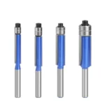 4pcs Flush Trim Router Bit Set for Woodworking