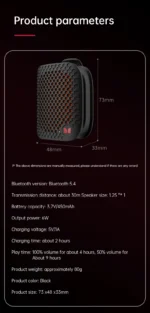 Monster M3 Magnetic Clip-On Mini Bluetooth Speaker | Wearable Portable Outdoor Speaker with Deep Bass & Mic - Image 21