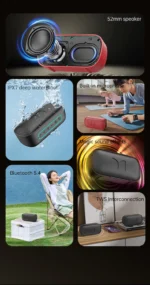 Monster D133 Portable Bluetooth Speaker, Hi-Fi Stereo Surround Wireless Speaker with Built-in Microphone and Audio Player - Image 9