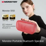 Monster D133 Portable Bluetooth Speaker, Hi-Fi Stereo Surround Wireless Speaker with Built-in Microphone and Audio Player - Image 2